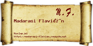 Madarasi Flavián névjegykártya